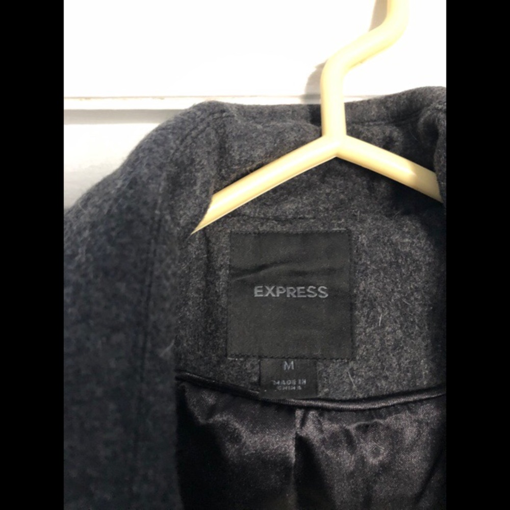 Express Wool Gray Coat! Never Used! - image 2